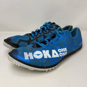Men’s HOKA ONE ONE M Rocket MD Blue Track Spike Running Cleats 400m Mile Size 13